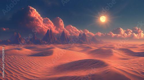 Desert Landscape at Night 3...