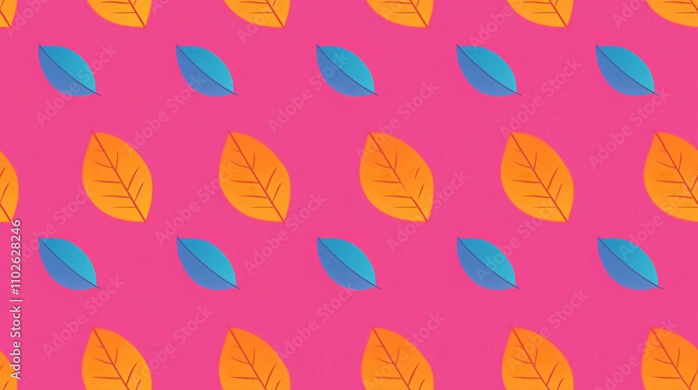 Seamless Vector Autumn Leaf Pattern for Nature Wallpaper Design Seamless Vector Autumn Leaf Pattern for Nature Wallpaper Design