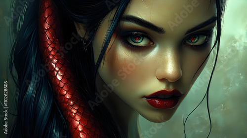 Enigmatic Woman Digital Pai...