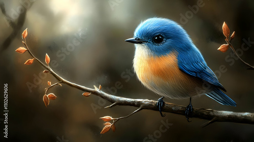 Bluebird Illustration on Br...