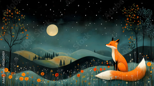Night Landscape Illustratio...