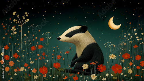 Night Badger Illustration P...
