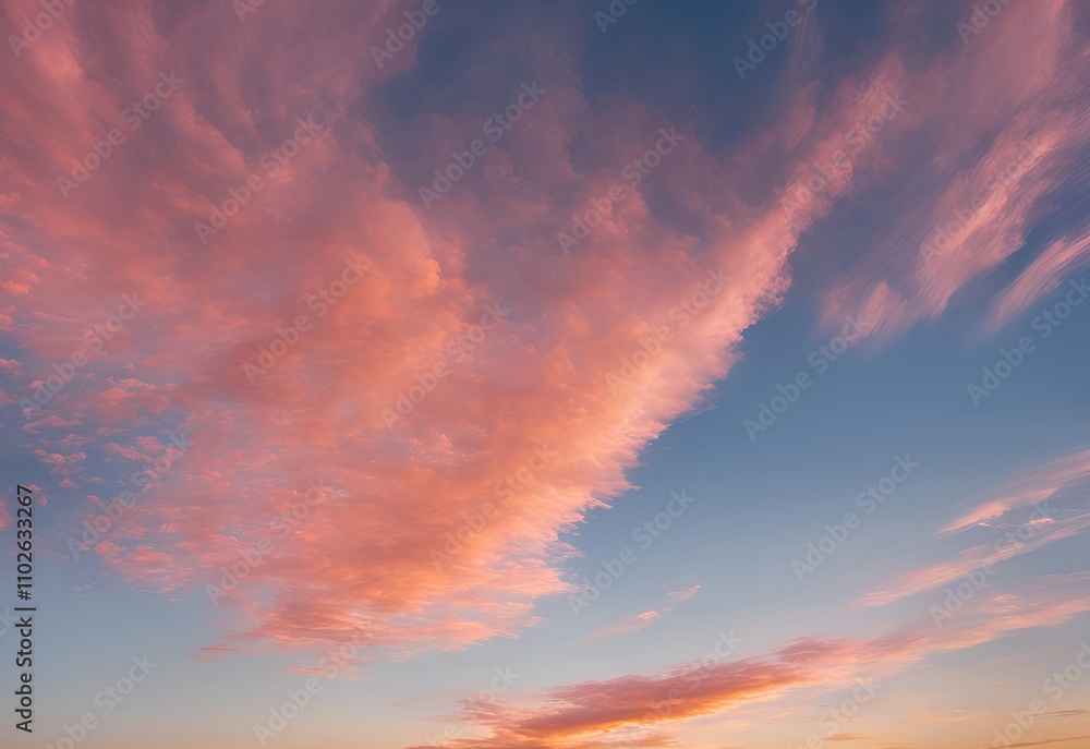 sunset sky with soft pink and orange tones sunset sky with soft pink and orange tones