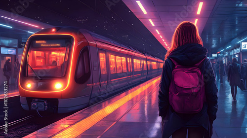 Night Train Digital Illustr...