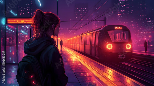 Cyberpunk Cityscape Night T...