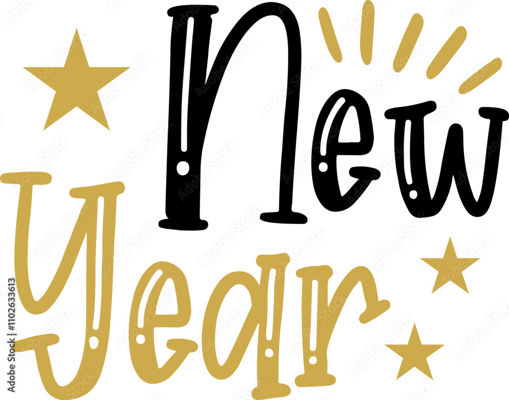 New Year 2025 typography clip art design for T-shirts and apparel, Happy New Year art on plain white background for shirt, hoodie, sweatshirt, card, tag, mug, icon, poster or badge New Year 2025 typography clip art design for T-shirts and apparel, Happy New Year art on plain white background for shirt, hoodie, sweatshirt, card, tag, mug, icon, poster or badge