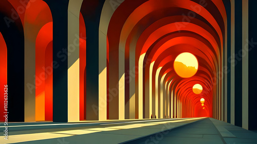 Abstract Archway Illustrati...