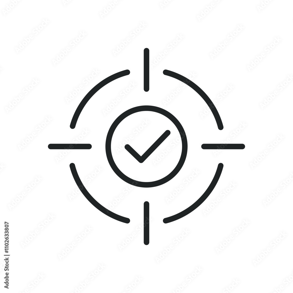 Target thin line icons. Editable stroke and Perfect pixel on transparent background Target thin line icons. Editable stroke and Perfect pixel on transparent background