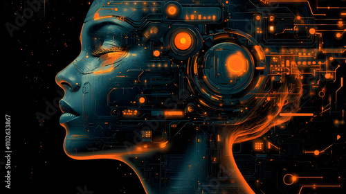 Cybernetic Woman Digital Art