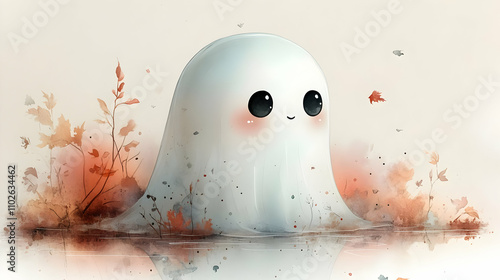 Cute Ghost Illustration Aut...