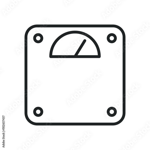 Body scale thin line icons. Editable stroke and Perfect pixel on transparent background