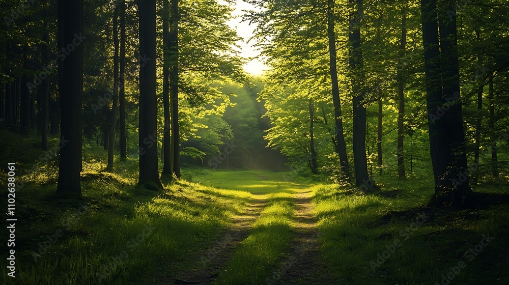 Sunlit Forest Path Sunlit Forest Path