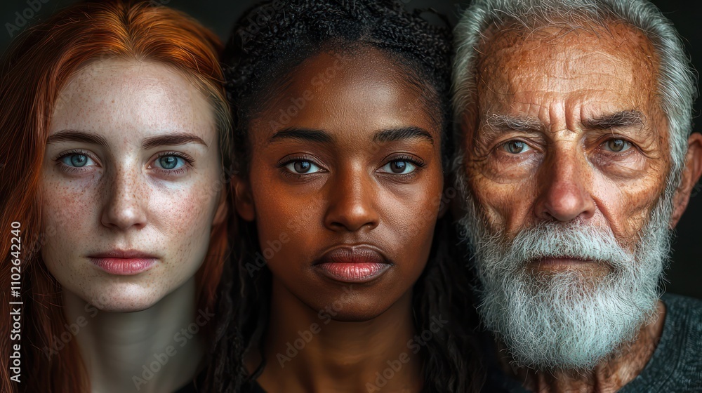 Grid of emotional portraits of people of all ages and nationalities. Grid of emotional portraits of people of all ages and nationalities.