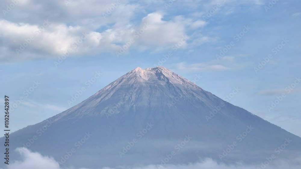 Misty view of Mount Semeru in East Java, Indonesia. volcanic eruptions. Misty view of Mount Semeru in East Java, Indonesia. volcanic eruptions.