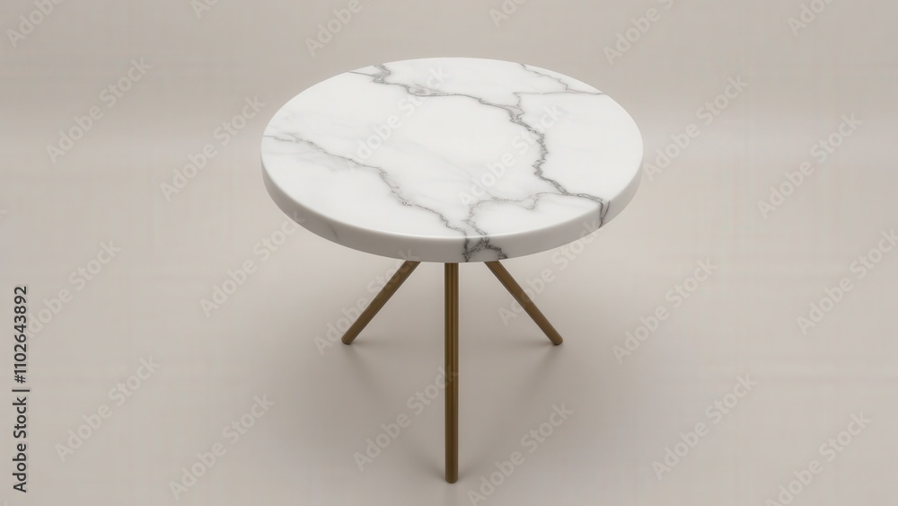 Modern marble side tables with sleek metallic finishes for any room