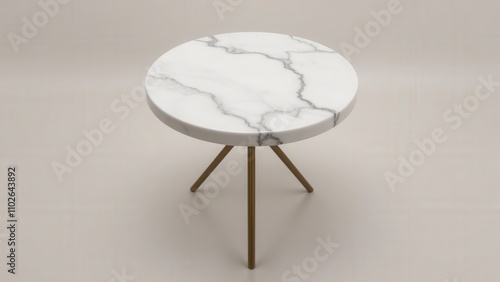 Obraz na płótnie Modern marble side tables with sleek metallic finishes for any room w salonie