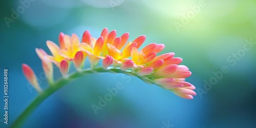 Vibrant Close-Up of Ginger Lily Flower in Natural Light with Soft Focus Background