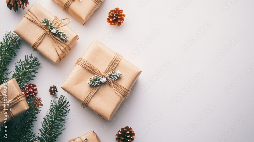 Christmas gifts isolated on white background Christmas gifts isolated on white background