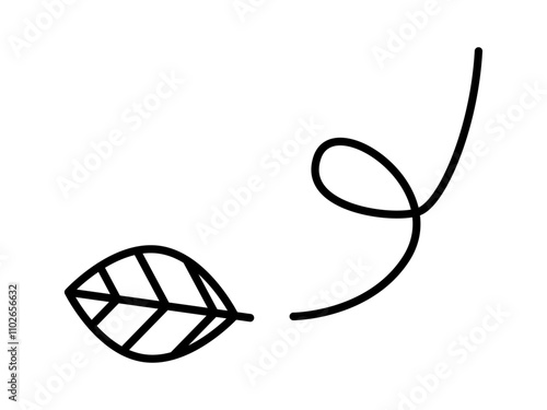 木枯らしの線画アイコン_線幅編集可能