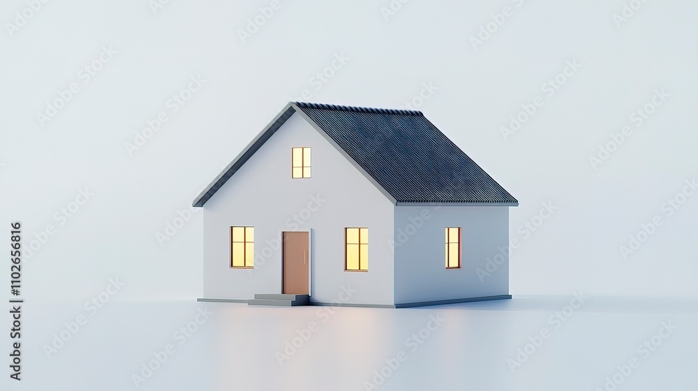 3d home isolate on white background 3d home isolate on white background