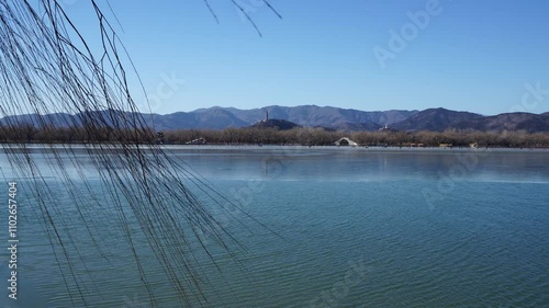 Winter Scenery of Kunming Lake in Summer Palace of Beijing