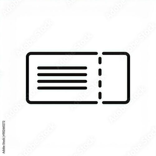 black outline ticket coupon icon symbol