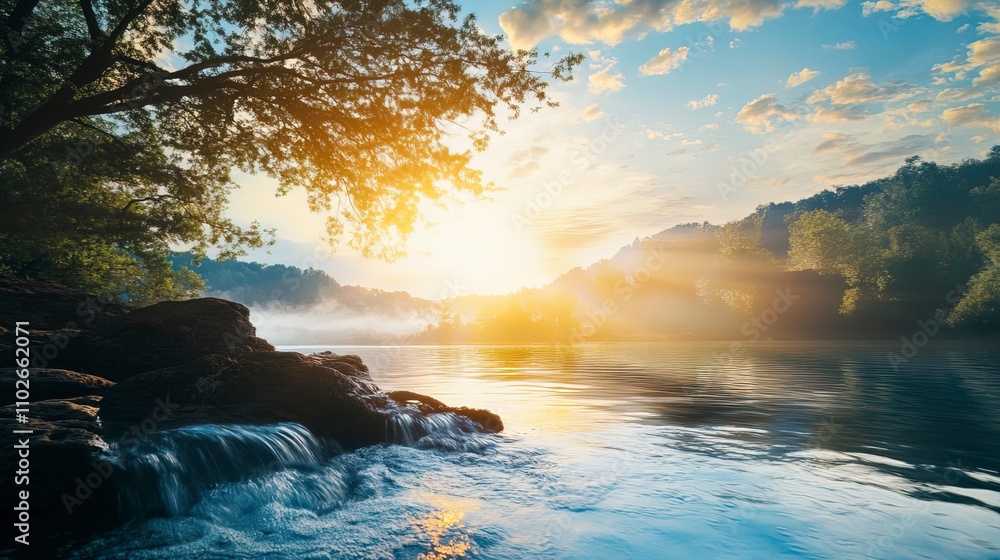 nature rivers close up focus on copy space Double exposure silhouette with flowing water. nature rivers close up focus on copy space Double exposure silhouette with flowing water.