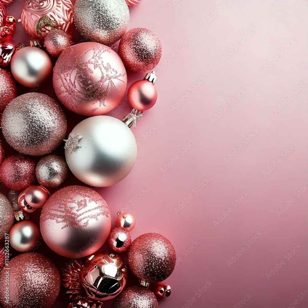 pink Christmas balls pink Christmas balls