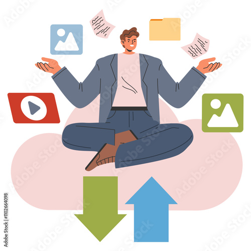 Businessman. Flat Vector Illustration