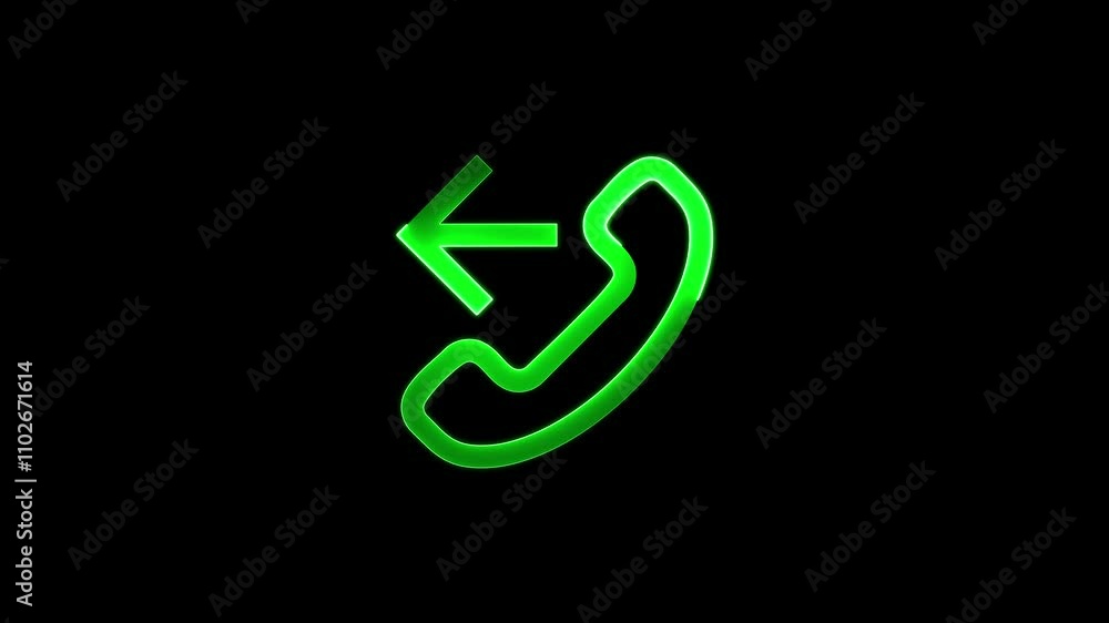 Animation of Incoming Call Icon. Call Answer. Phone Dial Symbol.Telephone icon animation on background. Phone call icon . Glowing neon communication icon Animation of Incoming Call Icon. Call Answer. Phone Dial Symbol.Telephone icon animation on background. Phone call icon . Glowing neon communication icon