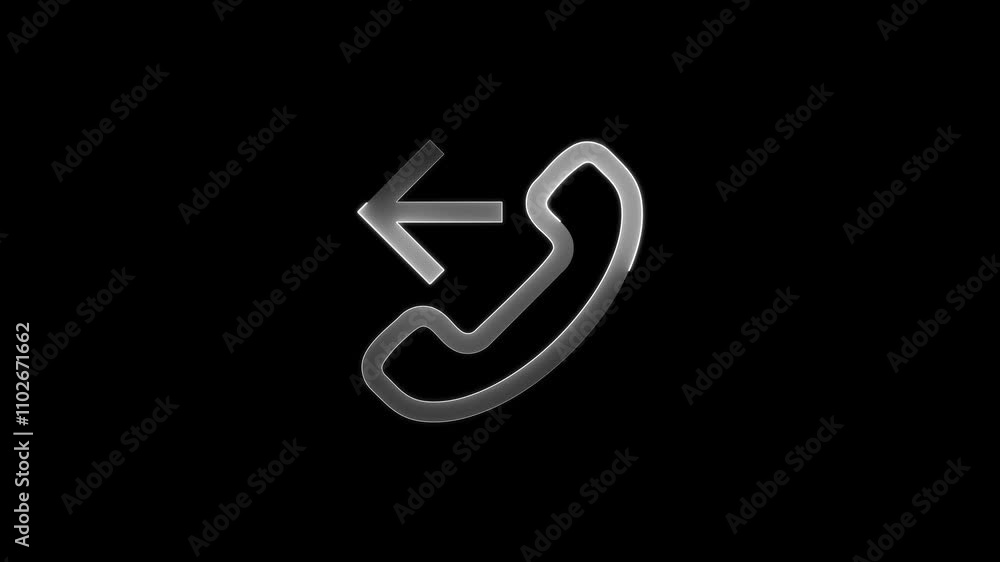 Animation of Incoming Call Icon. Call Answer. Phone Dial Symbol.Telephone icon animation on background. Phone call icon . Glowing neon communication icon Animation of Incoming Call Icon. Call Answer. Phone Dial Symbol.Telephone icon animation on background. Phone call icon . Glowing neon communication icon