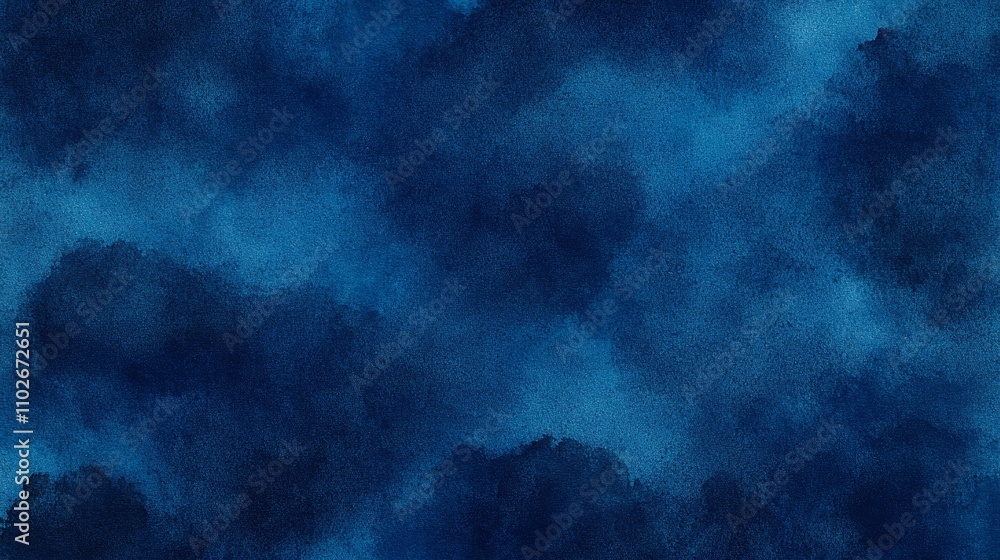 Obraz premium Abstract Watercolor Background in Rich Blue Palette Fluid Texture Artistic Design