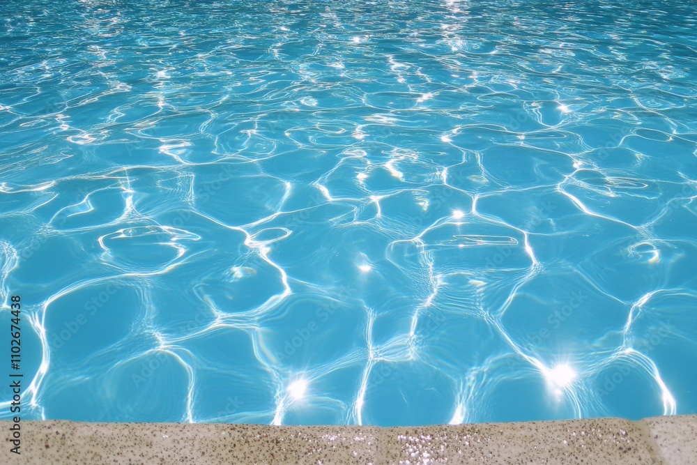A close-up of tiny air bubbles rising in an aqua-colored pool, with the water appearing crystal clear A close-up of tiny air bubbles rising in an aqua-colored pool, with the water appearing crystal clear