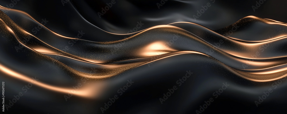 Abstract Golden Waves on Black Background
Abstract Golden Waves on Black Background