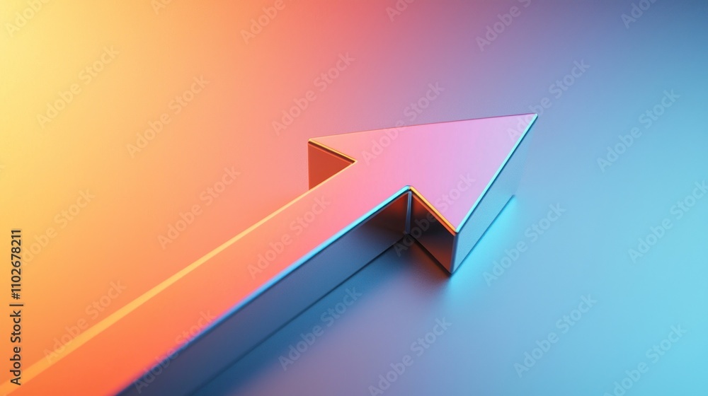 A sleek, modern arrow pointing upward, symbolizing progress and success, set against a gradient background A sleek, modern arrow pointing upward, symbolizing progress and success, set against a gradient background