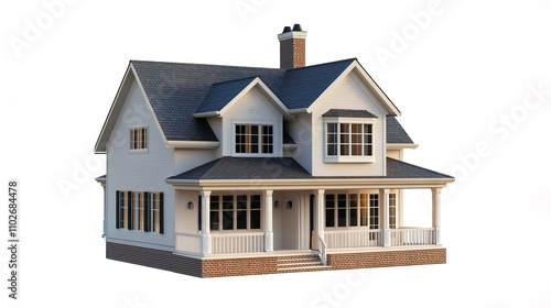 house for sale on isolate white background 