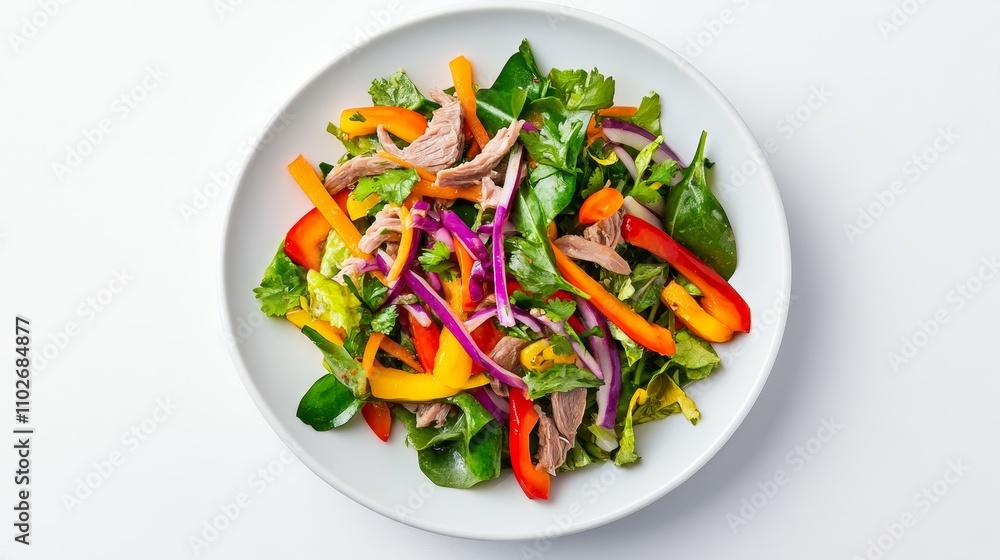 Fresh Colorful Salad with Vegetables and Greens Fresh Colorful Salad with Vegetables and Greens