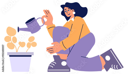 Businesswoman. Flat Vector Illustration