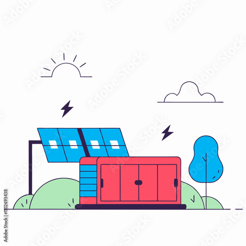 Peak energy electricity solar Roundish Flat