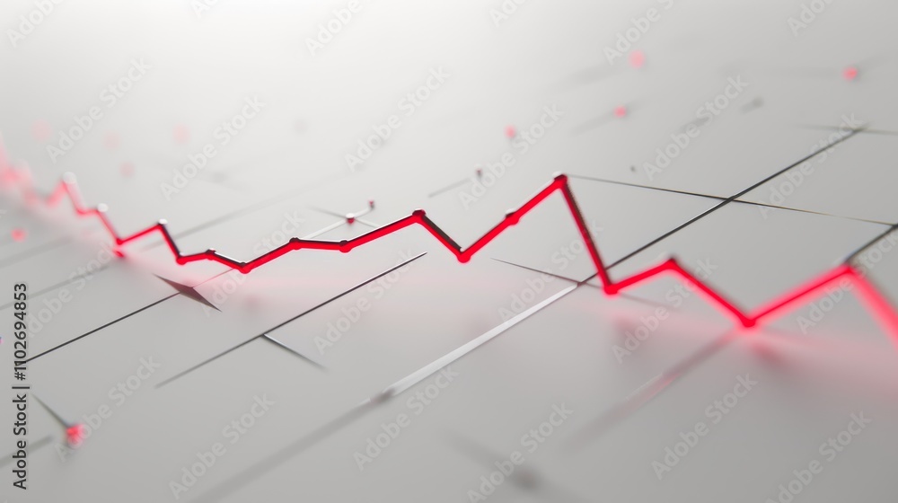 A minimalist red line tracing a path across a neutral grid, symbolizing the progression of data or market trends. The clean design highlights business, financial, or technological growth. AI generated A minimalist red line tracing a path across a neutral grid, symbolizing the progression of data or market trends. The clean design highlights business, financial, or technological growth. AI generated