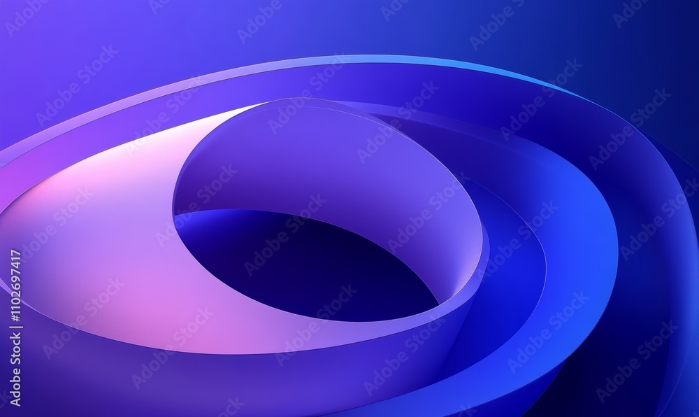 Fototapeta premium Futuristic Abstract Circular Shapes Gradient Design Minimalist 3D Render