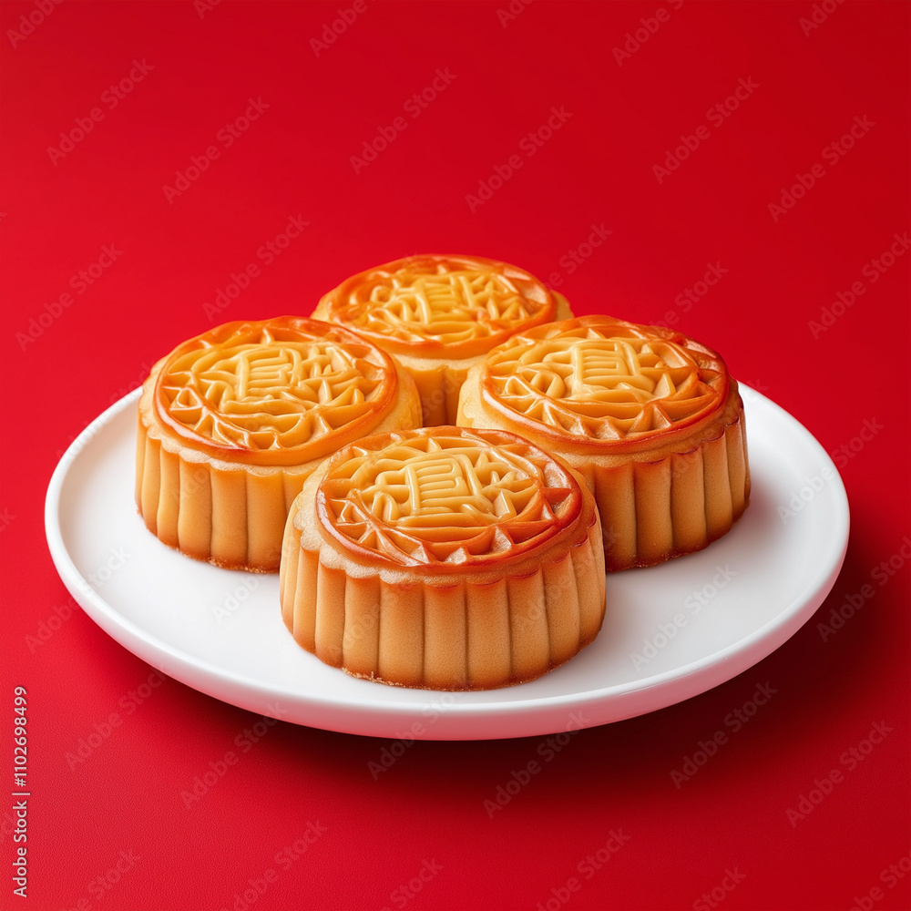 Mooncake for Mid-Autumn Festival, Illustration Mooncake for Mid-Autumn Festival, Illustration
