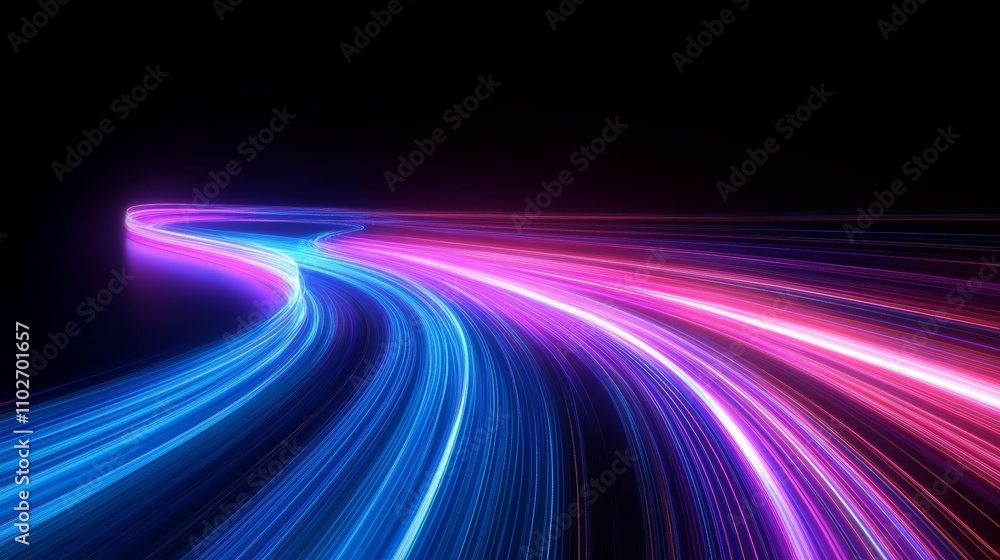 Abstract Neon Digital Artwork with Vibrant Light Trails and Futuristic Feel Abstract Neon Digital Artwork with Vibrant Light Trails and Futuristic Feel
