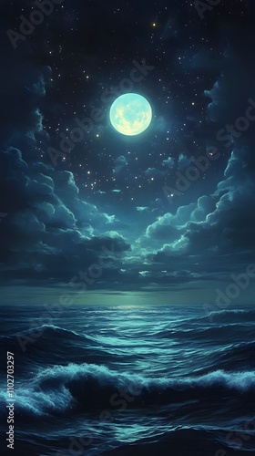 moon and clouds for background