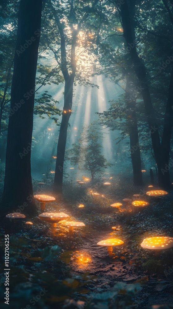 Fototapeta premium morning in the forest for background