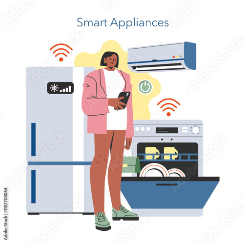 Smart Home. Flat Vector Illustration