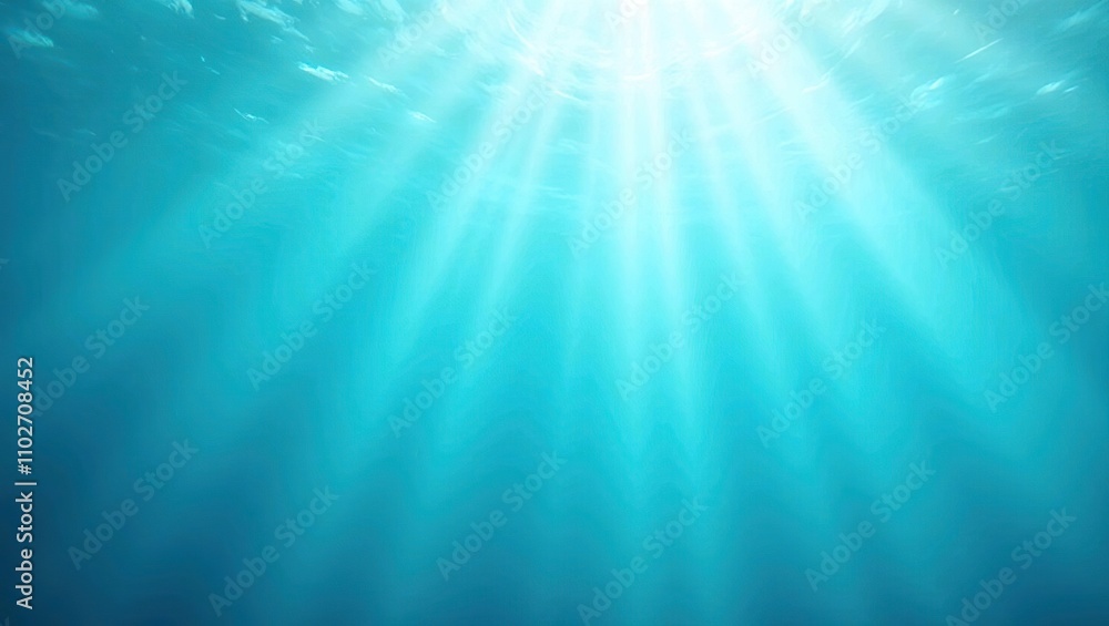 Beautiful Sun Rays Underwater Creating a Serene Ocean Atmosphere Beautiful Sun Rays Underwater Creating a Serene Ocean Atmosphere