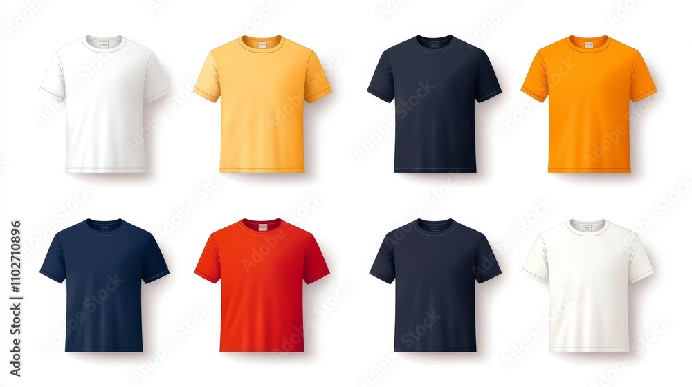 Colorful T-Shirts Collection in Various Styles Colorful T-Shirts Collection in Various Styles