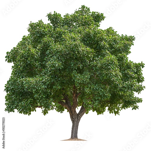 Hackberry tree isolated on a white background, close up photo