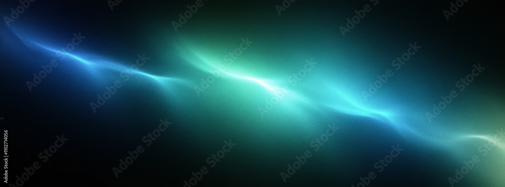 Fototapeta premium Abstract Gradient Blue Teal Aura Dark Background Digital Art Ethereal Modern Minimalistic Design